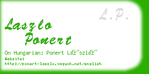 laszlo ponert business card